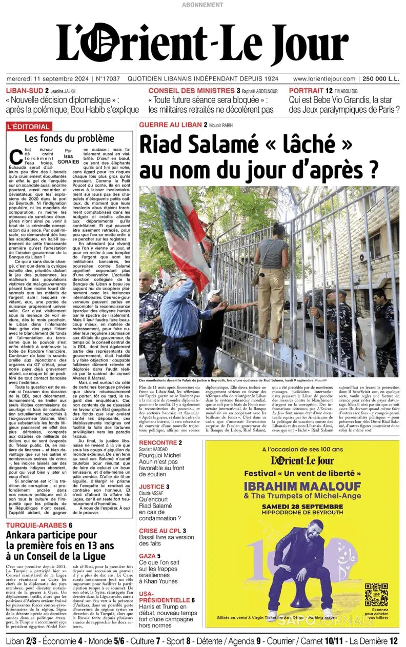 Capa L'orient le jour