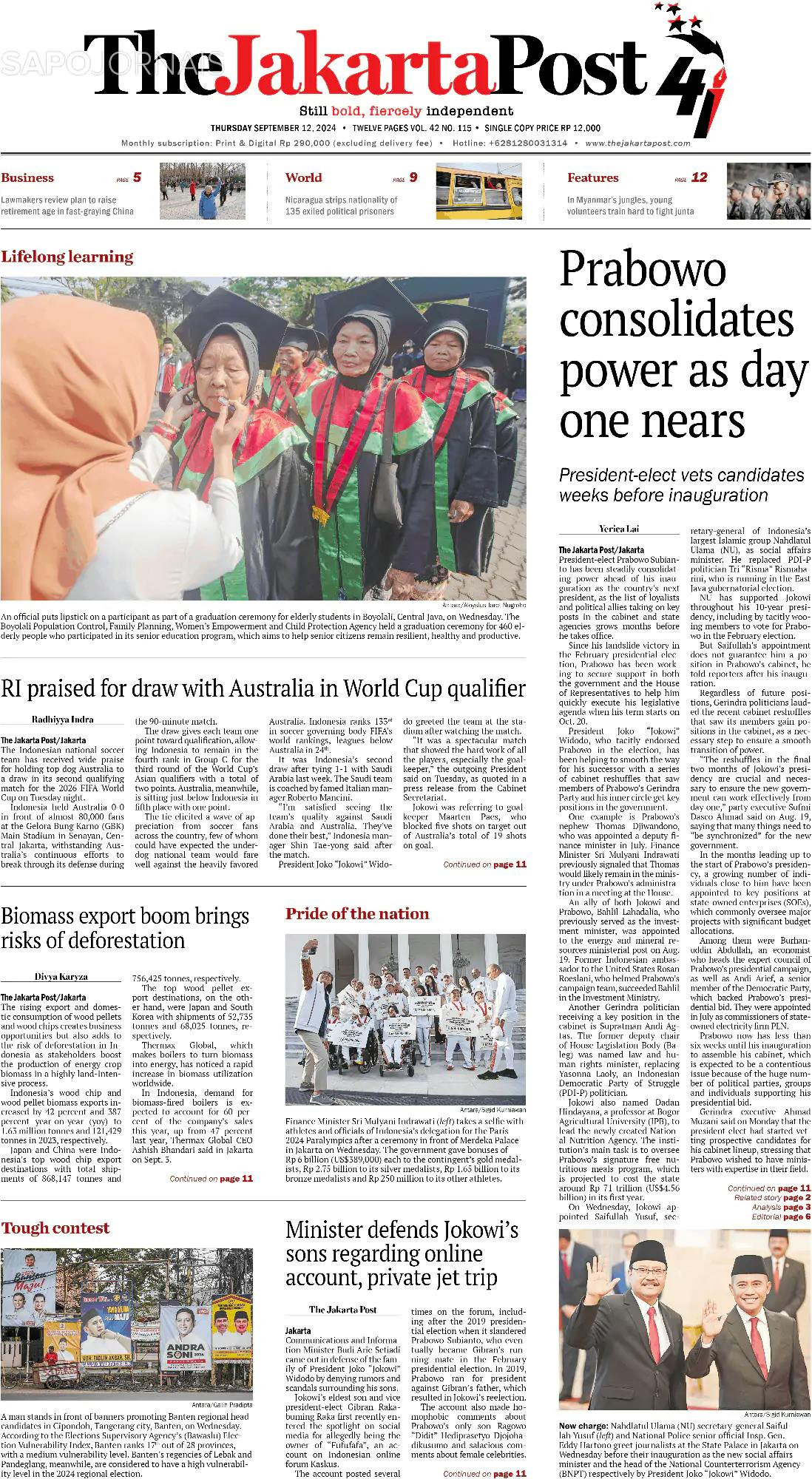 Capa The Jakarta Post