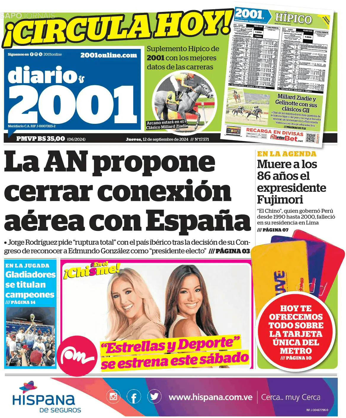 Capa Diario 2001