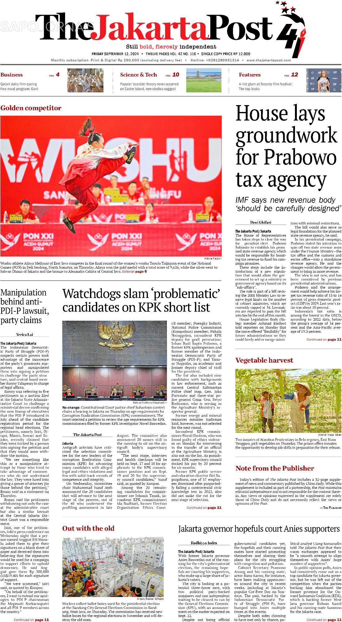 Capa The Jakarta Post