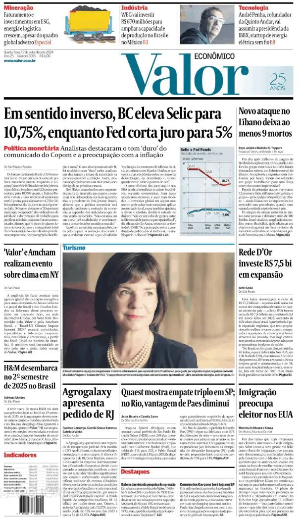 Capa Valor Econômico