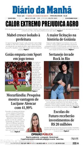 Capa Diário da Manhã