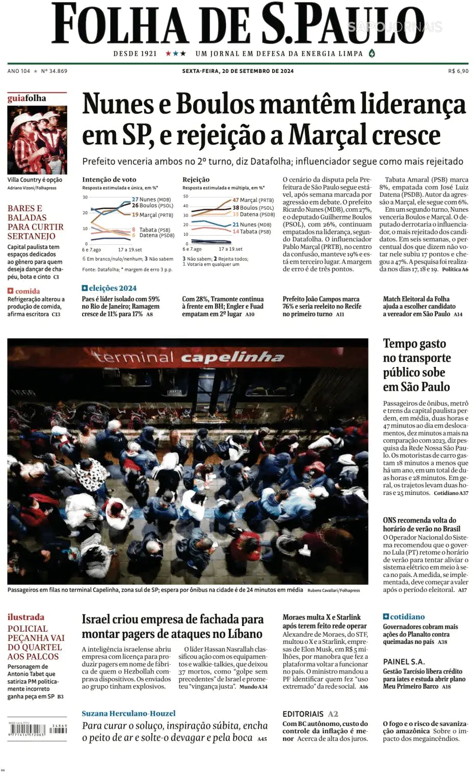 Capa Folha de S. Paulo