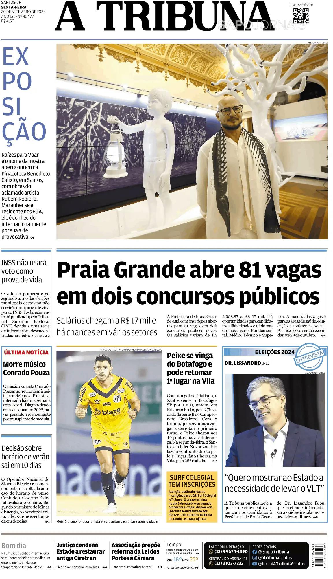 Capa A Tribuna de Santos