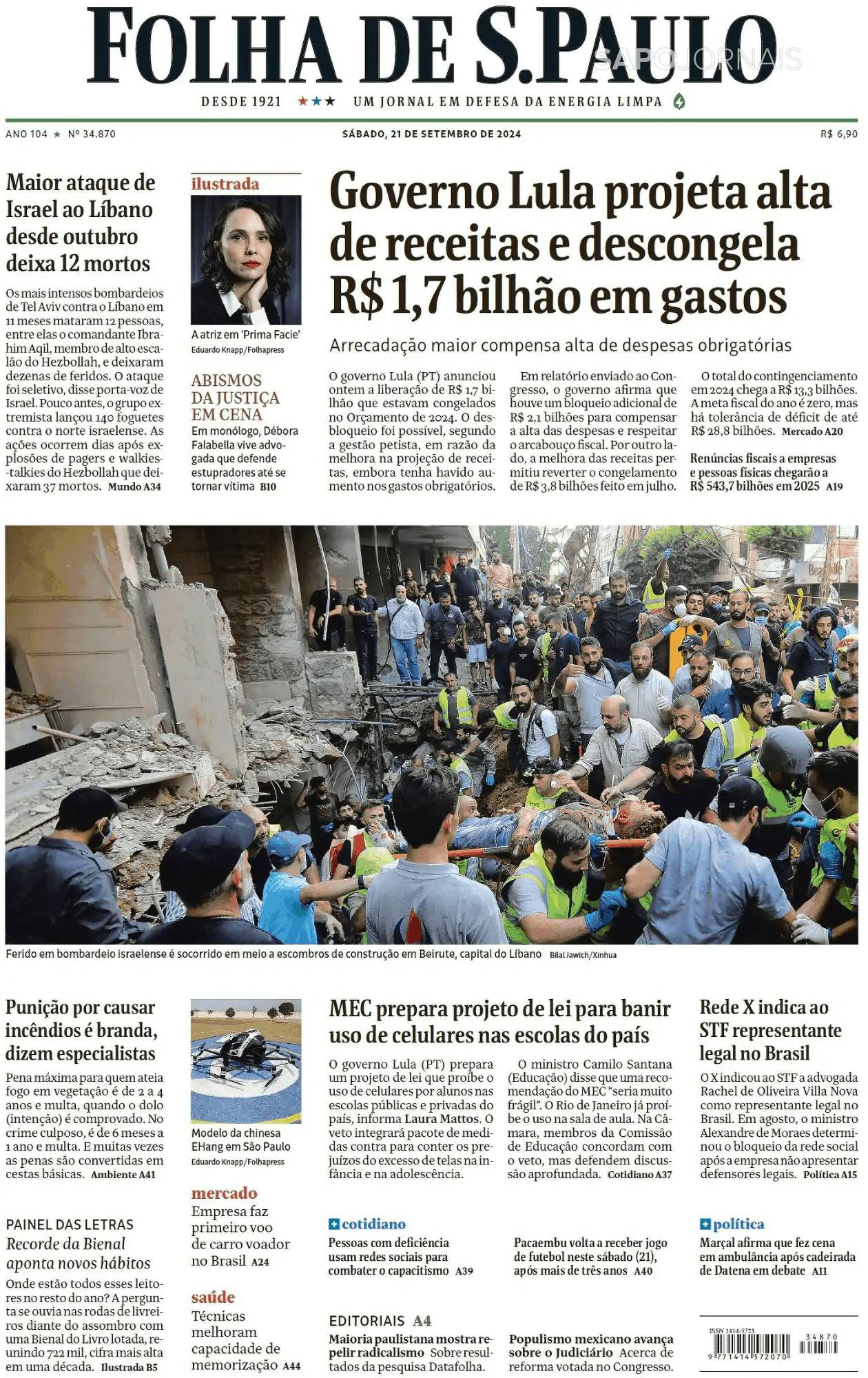 Capa Folha de S. Paulo