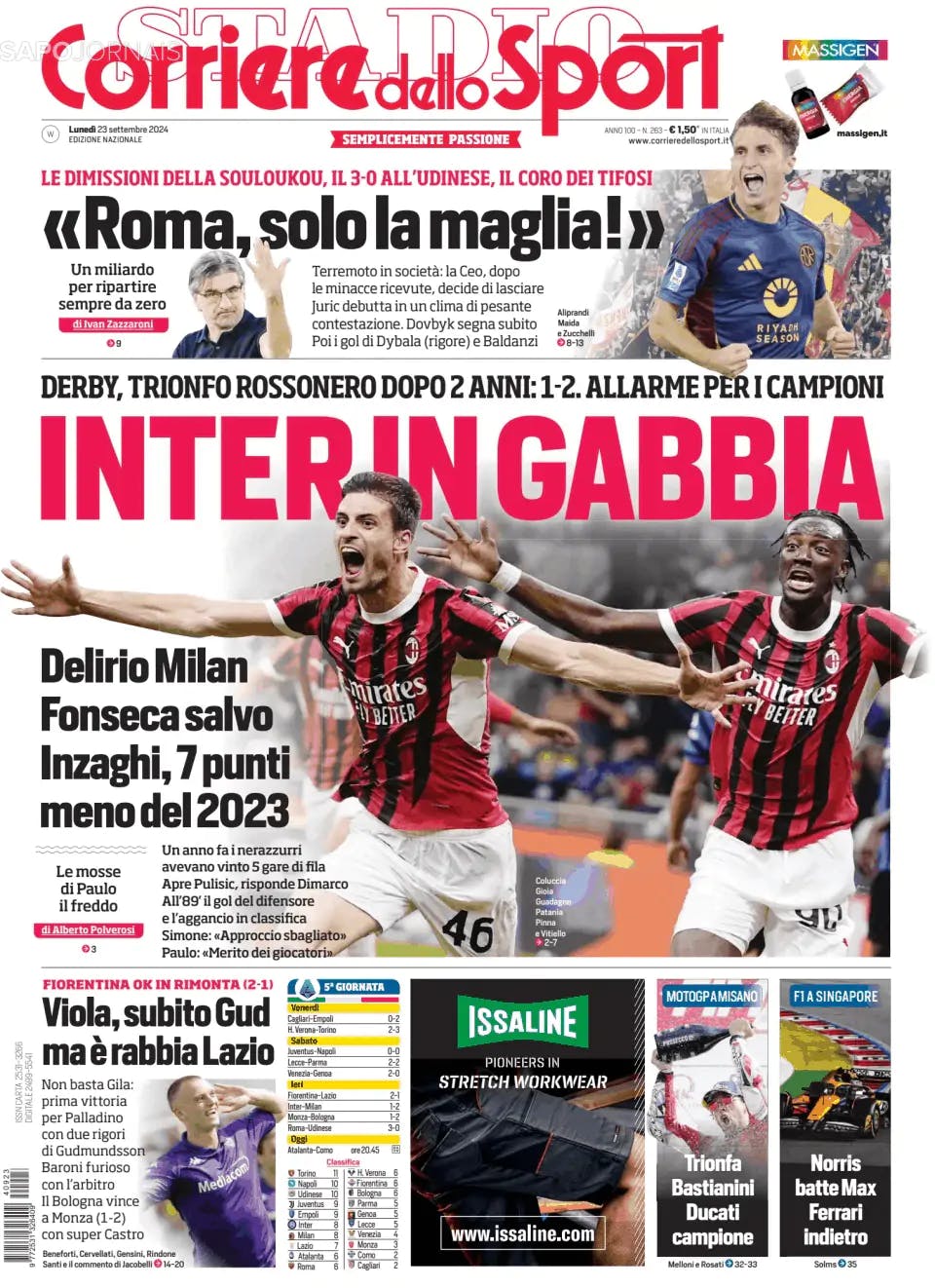 Capa Corriere dello Sport