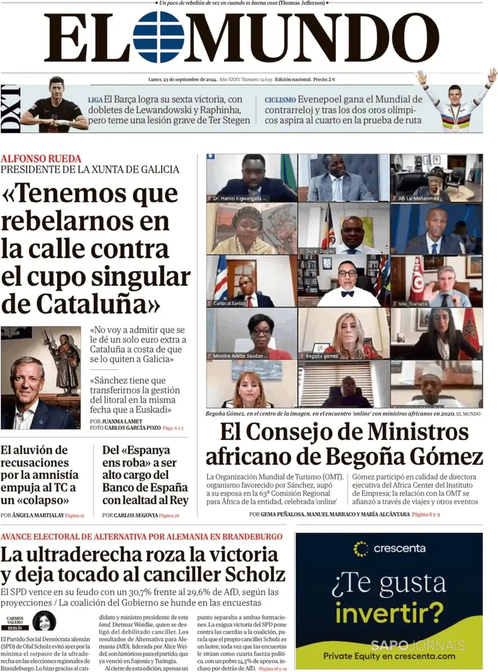 Capa El Mundo