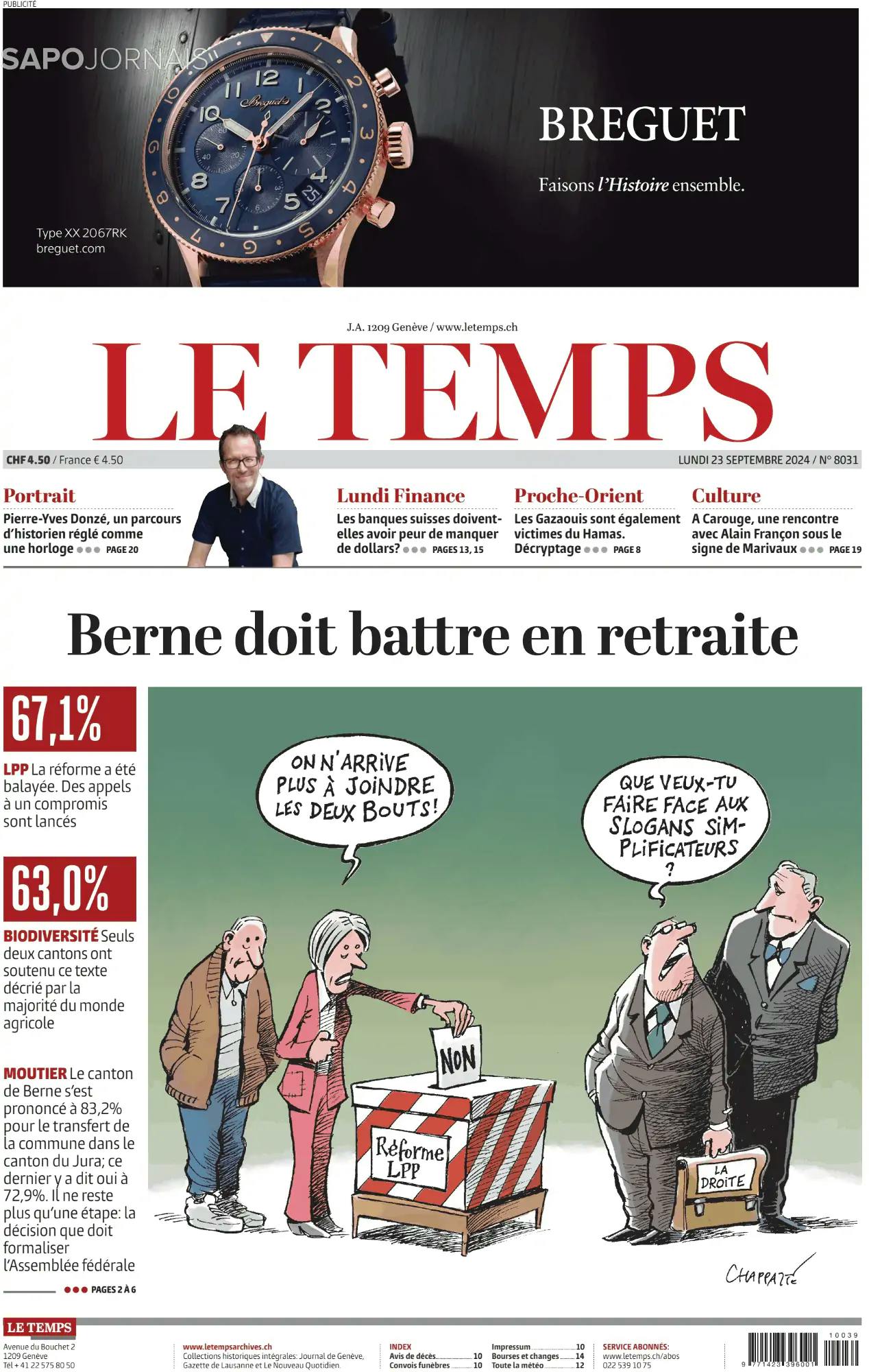 Capa Le Temps