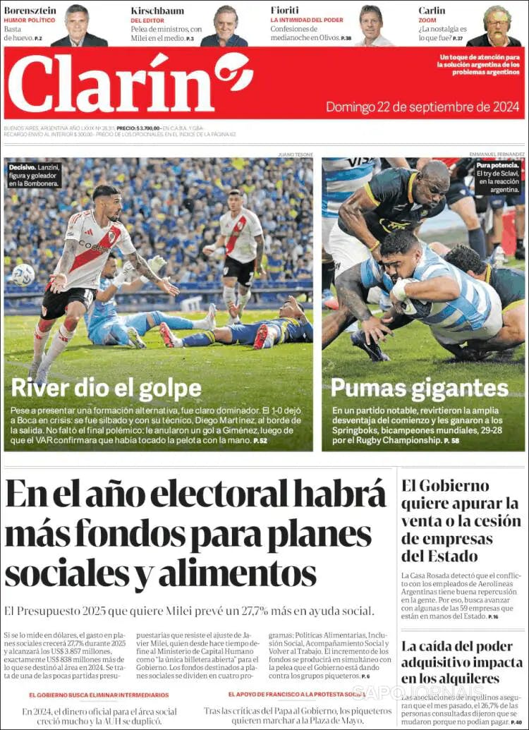 Capa Clarín