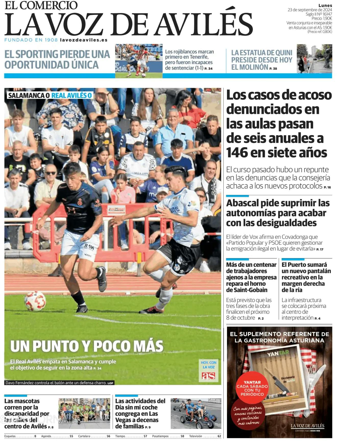 Capa El Comercio La Voz de Avilés