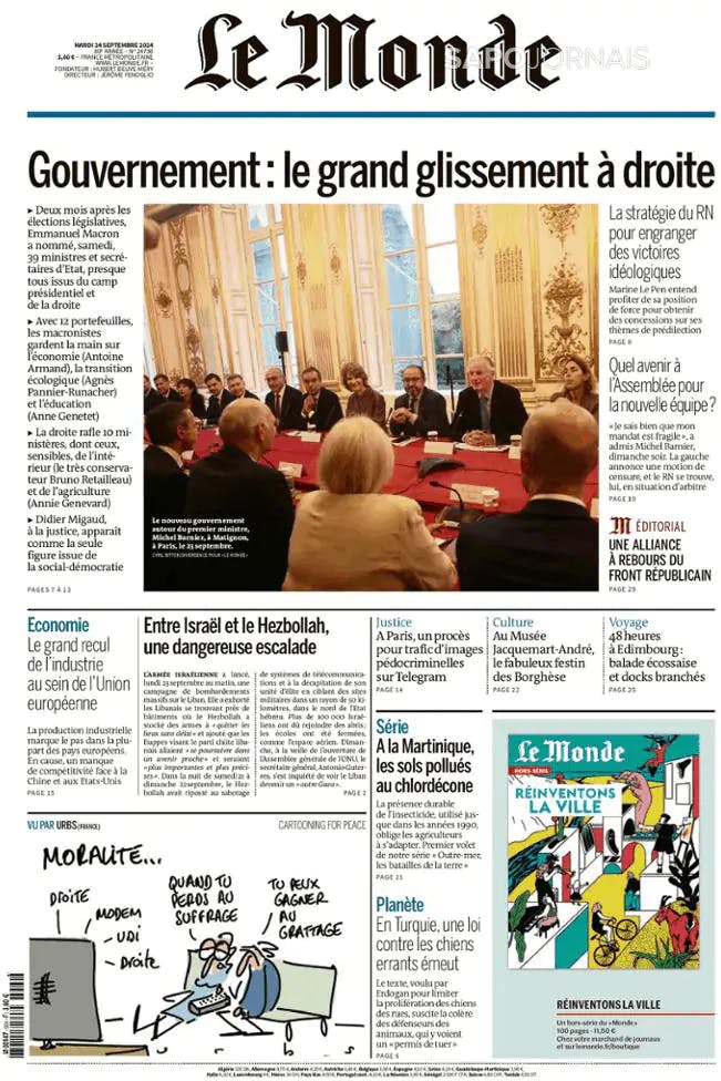 Capa Le Monde