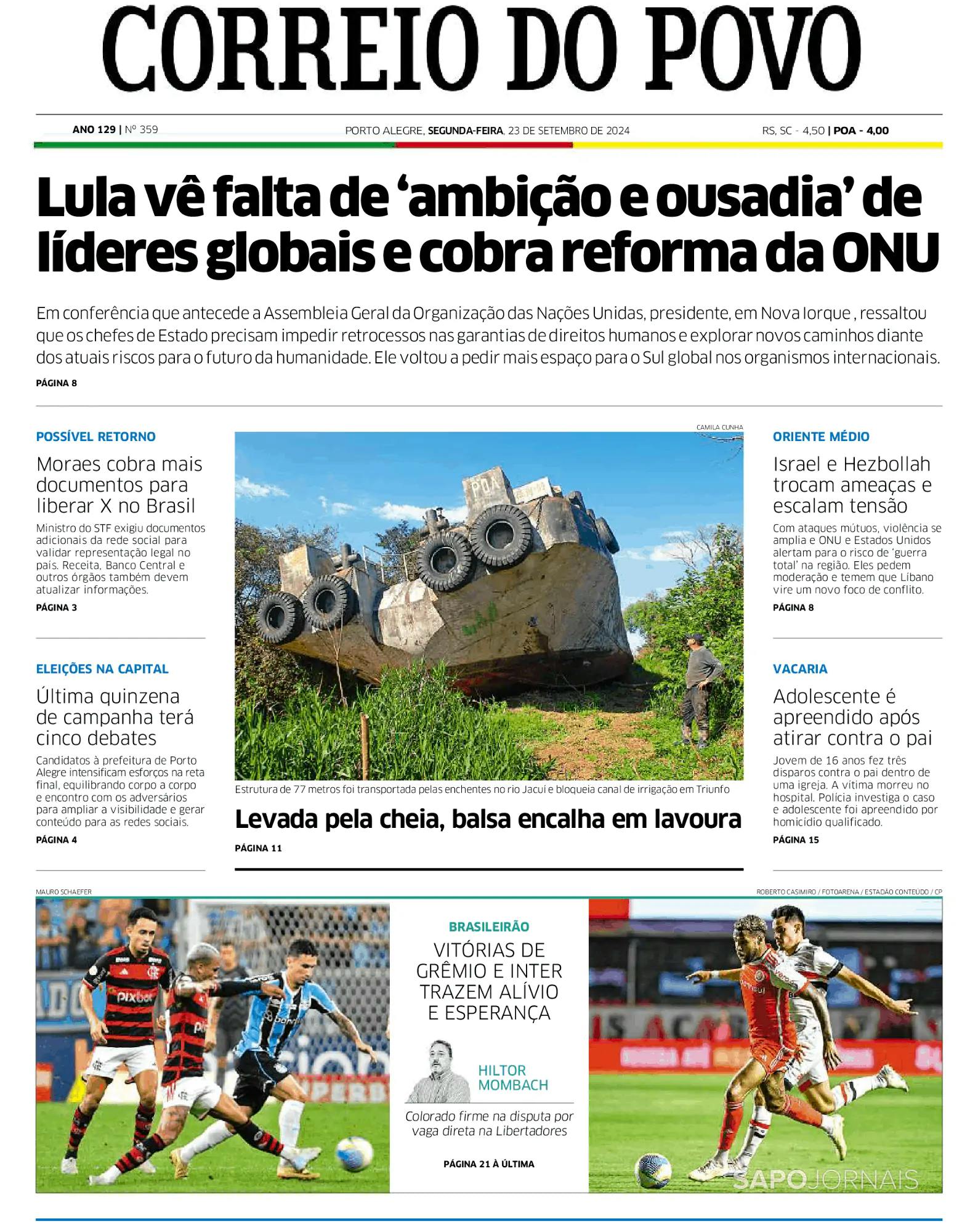 Capa Correio do Povo