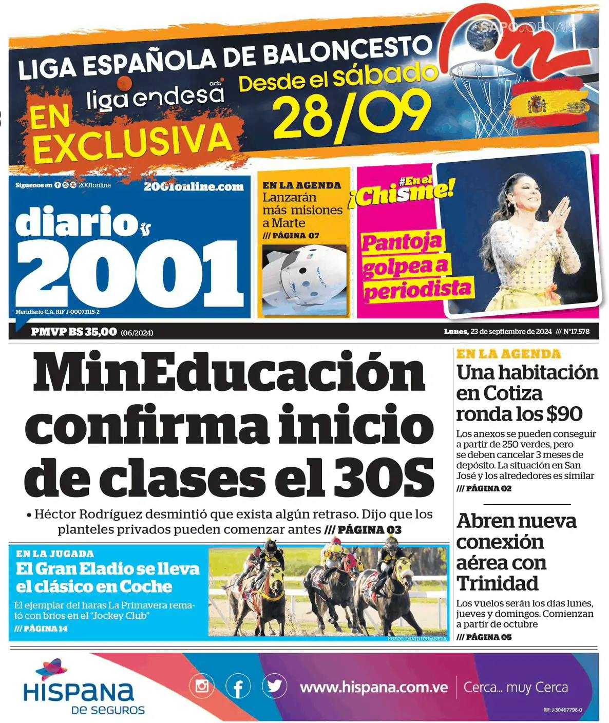 Capa Diario 2001