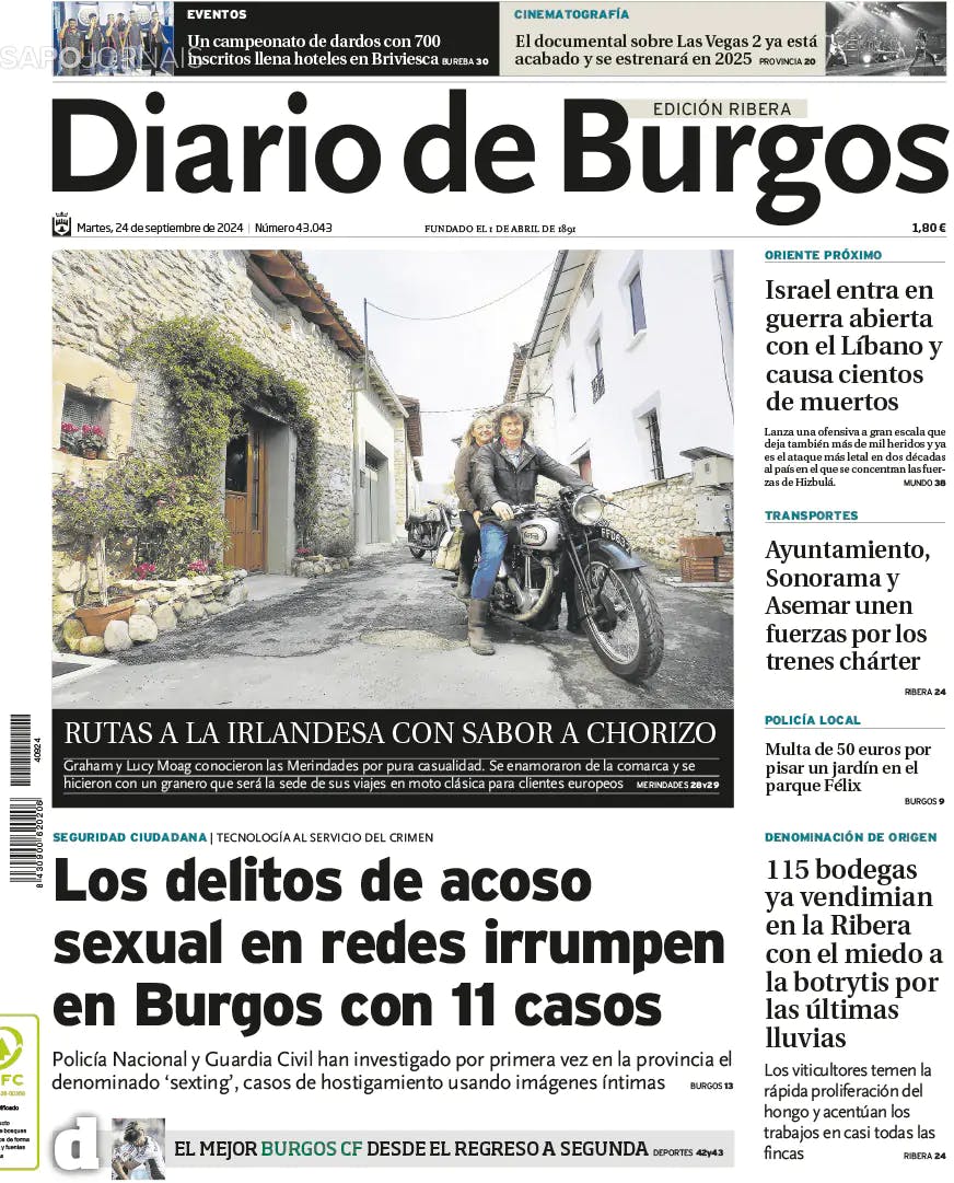 Capa Diario de Burgos