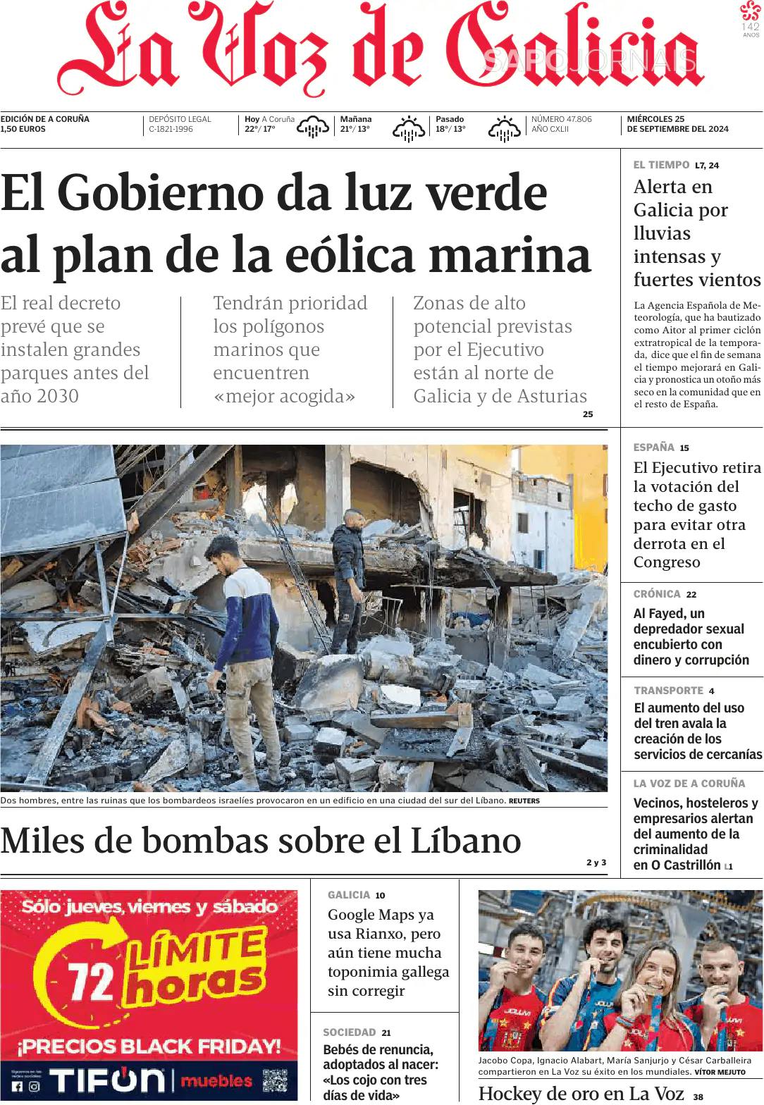 Capa La Voz de Galicia