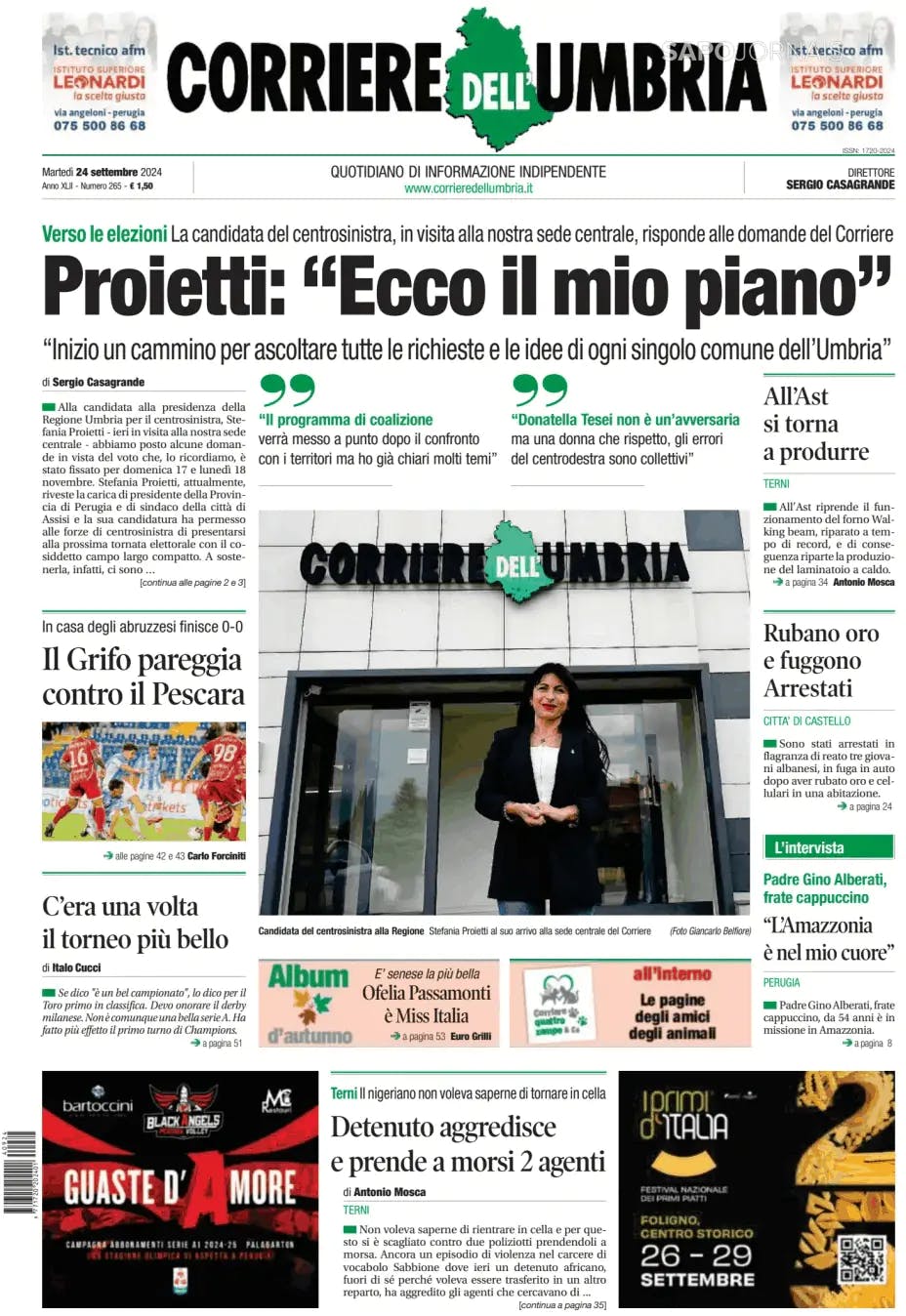 Capa Corriere dell'Umbria