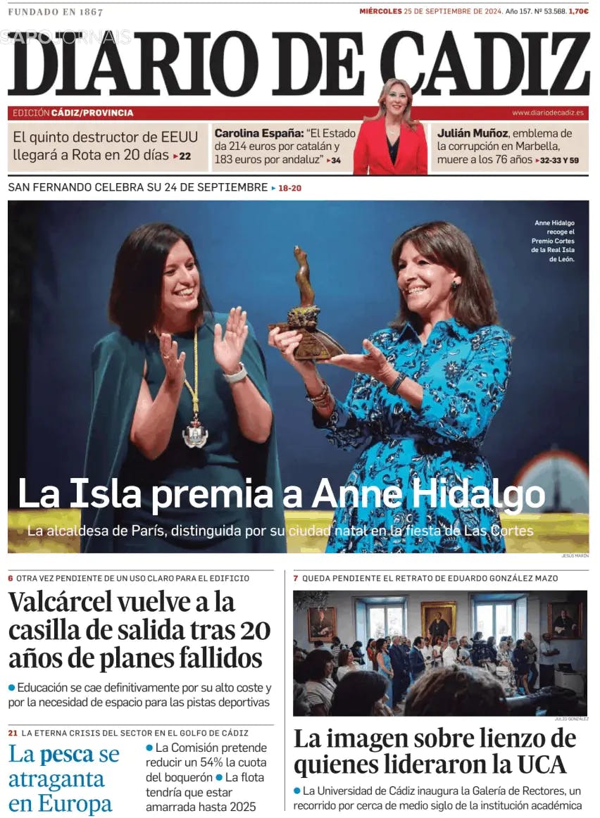 Capa Diario de Cádiz