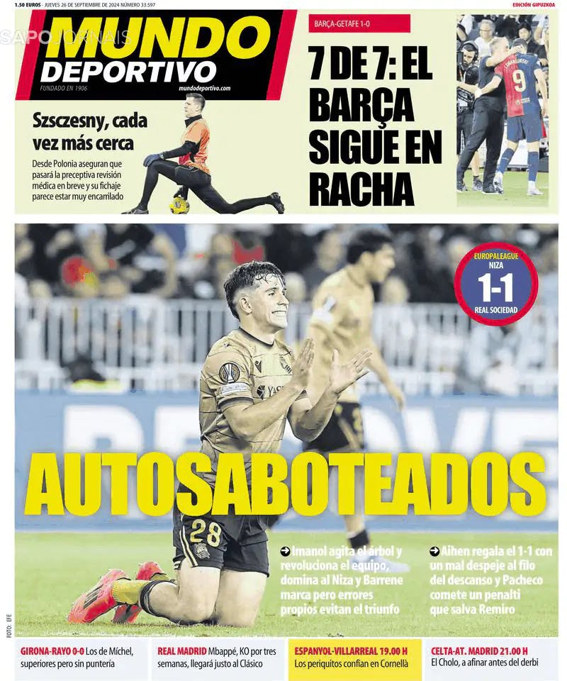 Capa Mundo Deportivo (Gipuzkoa)