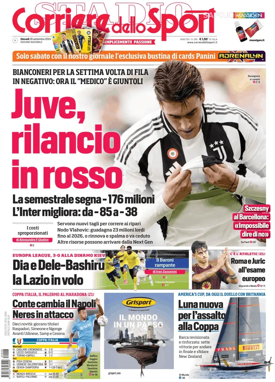 Capa Corriere dello Sport