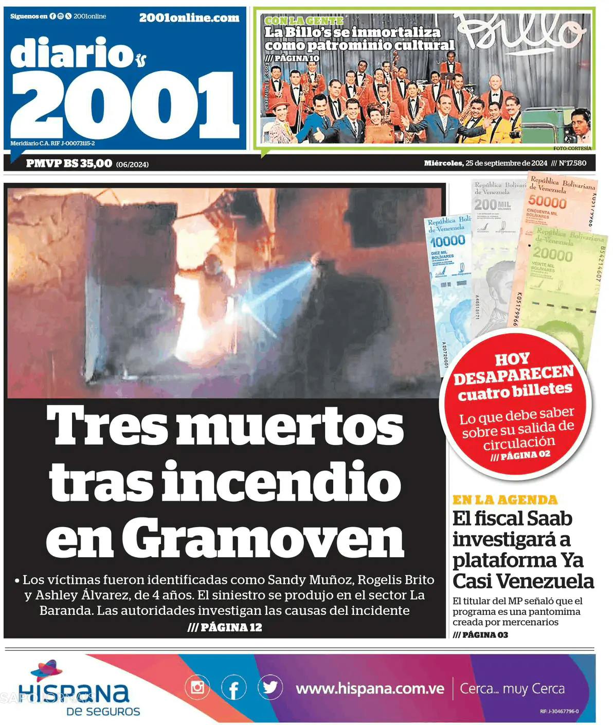 Capa Diario 2001