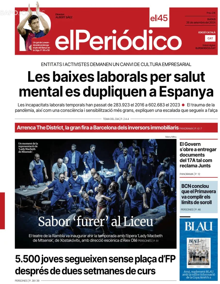 Capa El Periódico de Catalá