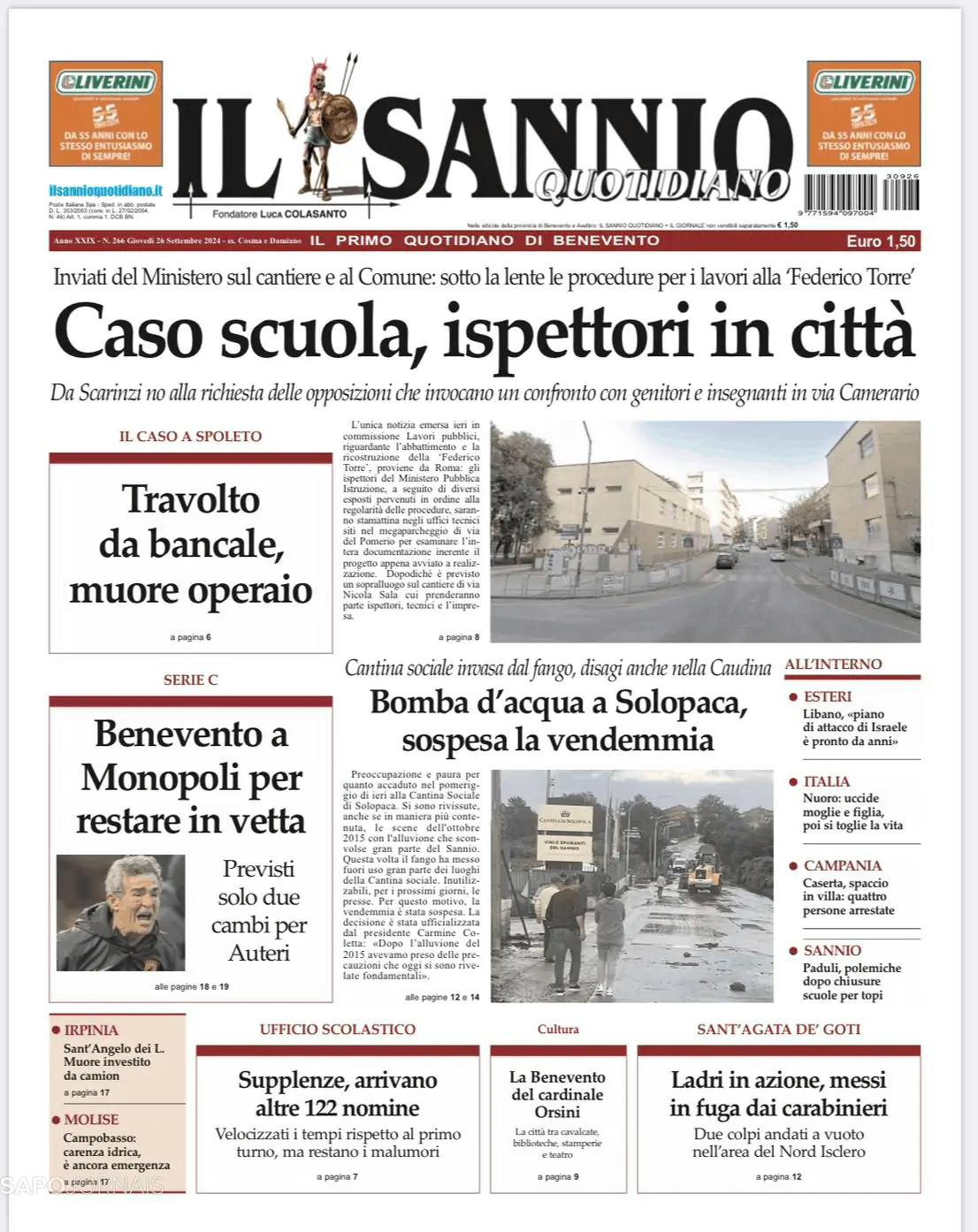 Capa Il Sannio Quotidiano