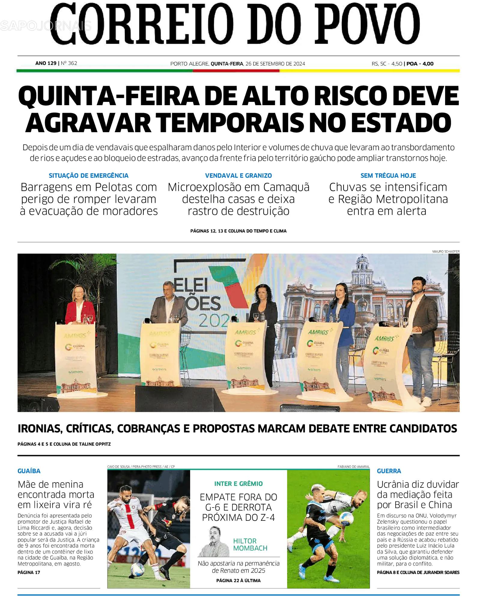 Capa Correio do Povo