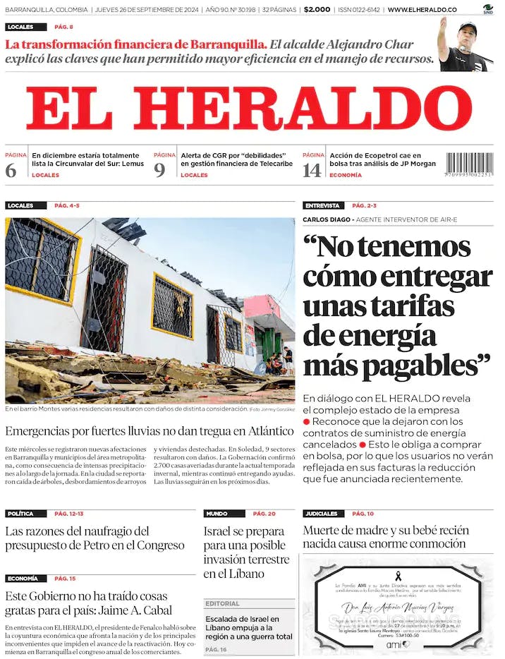 Capa El Heraldo