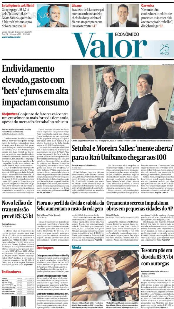 Capa Valor Econômico