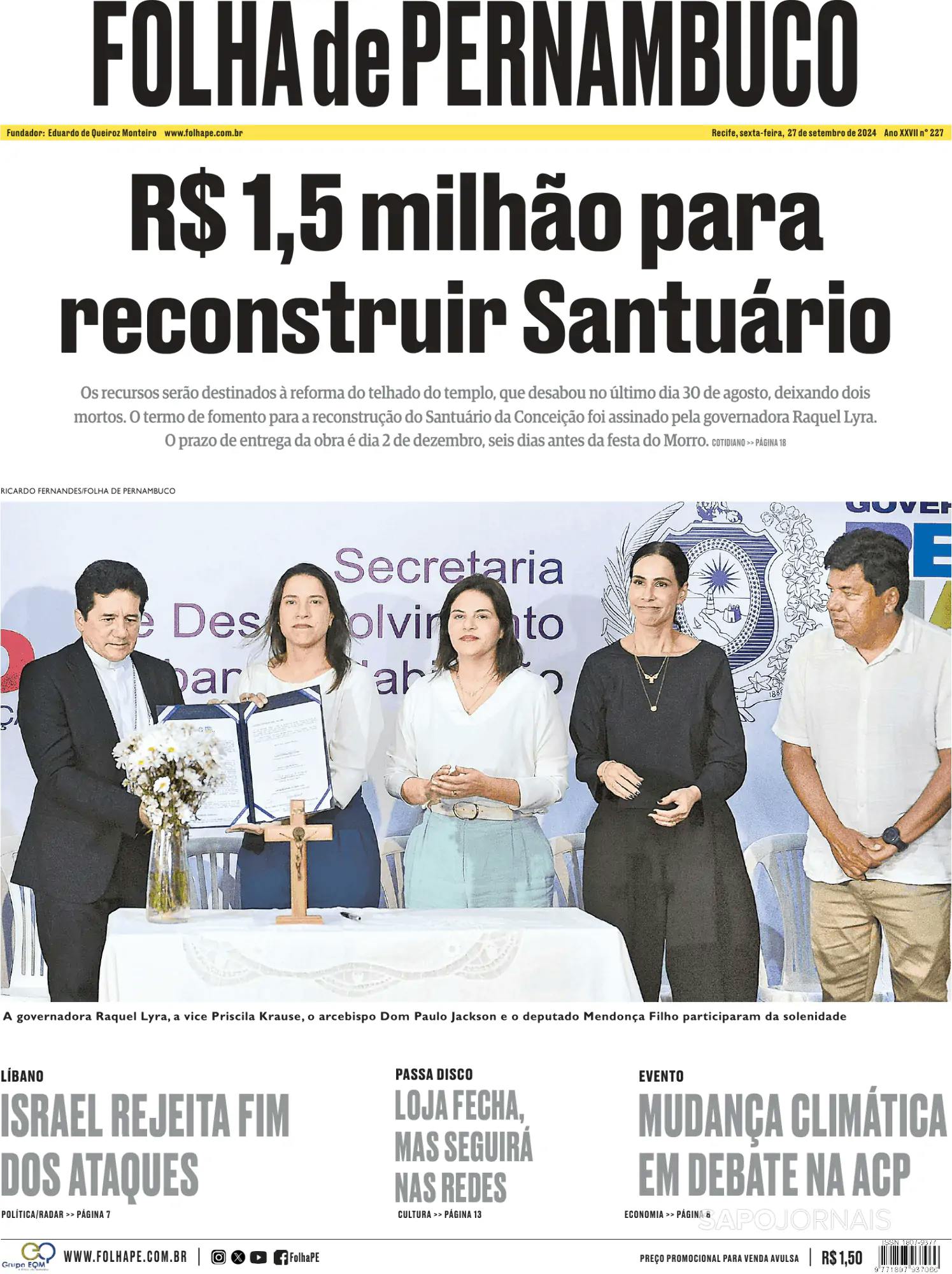 Capa Folha de Pernambuco