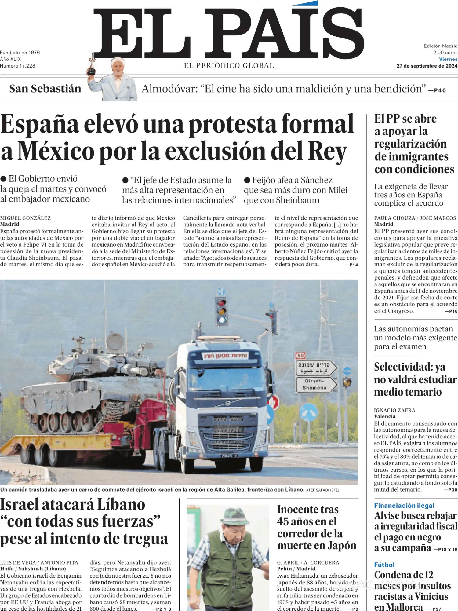 Capa El País