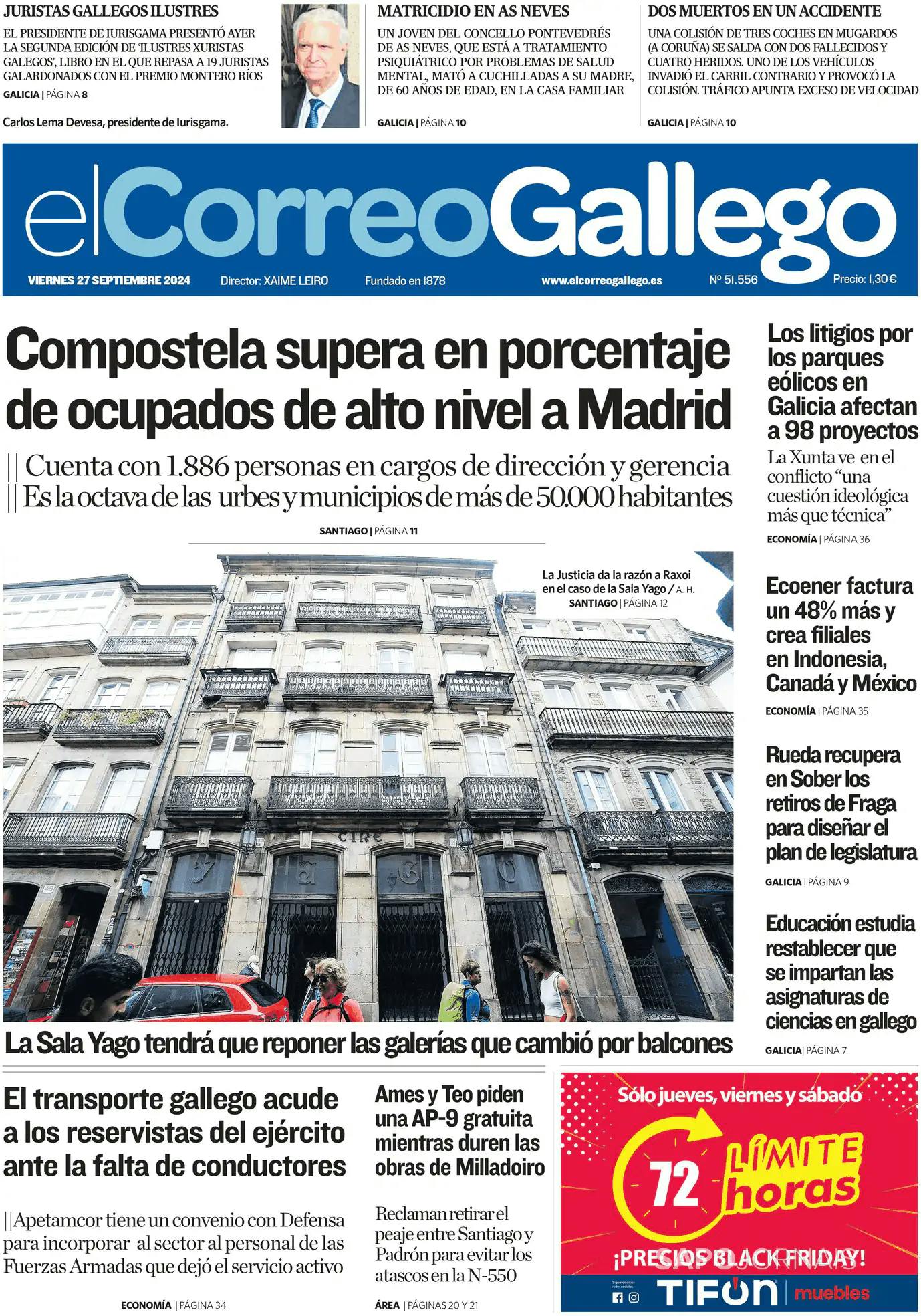 Capa El Correo de Gallego