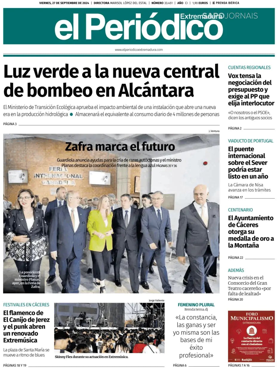 Capa El Periódico de Extremadura