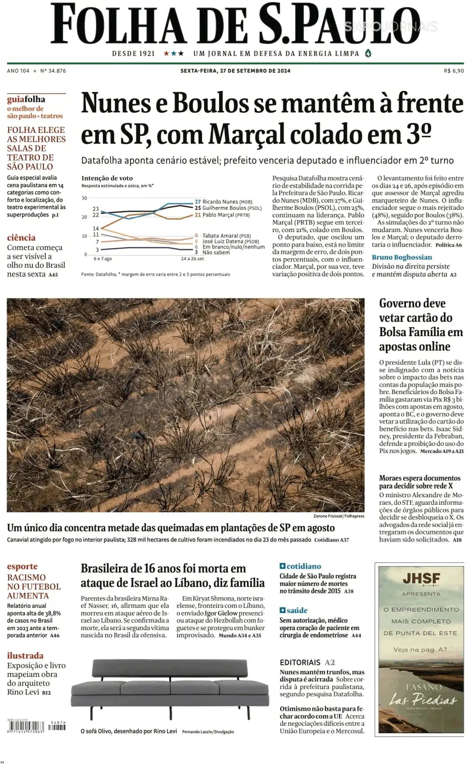 Capa Folha de S. Paulo