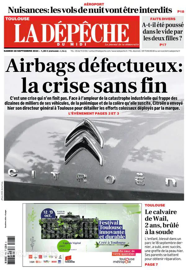 Capa La Dépêche du Midi