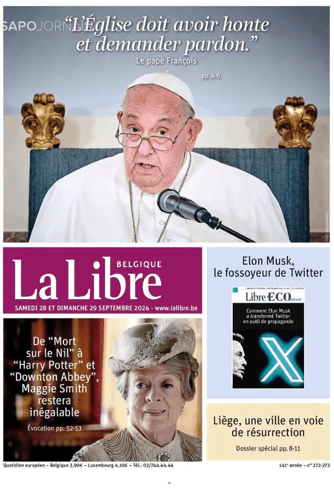 Capa La Libre Belgique