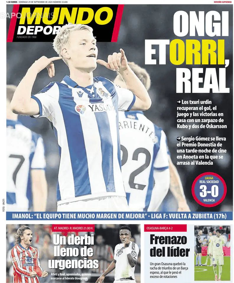 Capa Mundo Deportivo (Gipuzkoa)