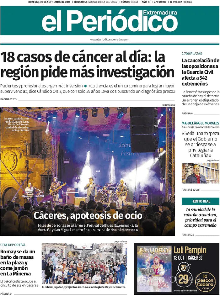 Capa El Periódico de Extremadura