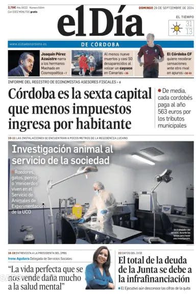 Capa El Día de Córdoba