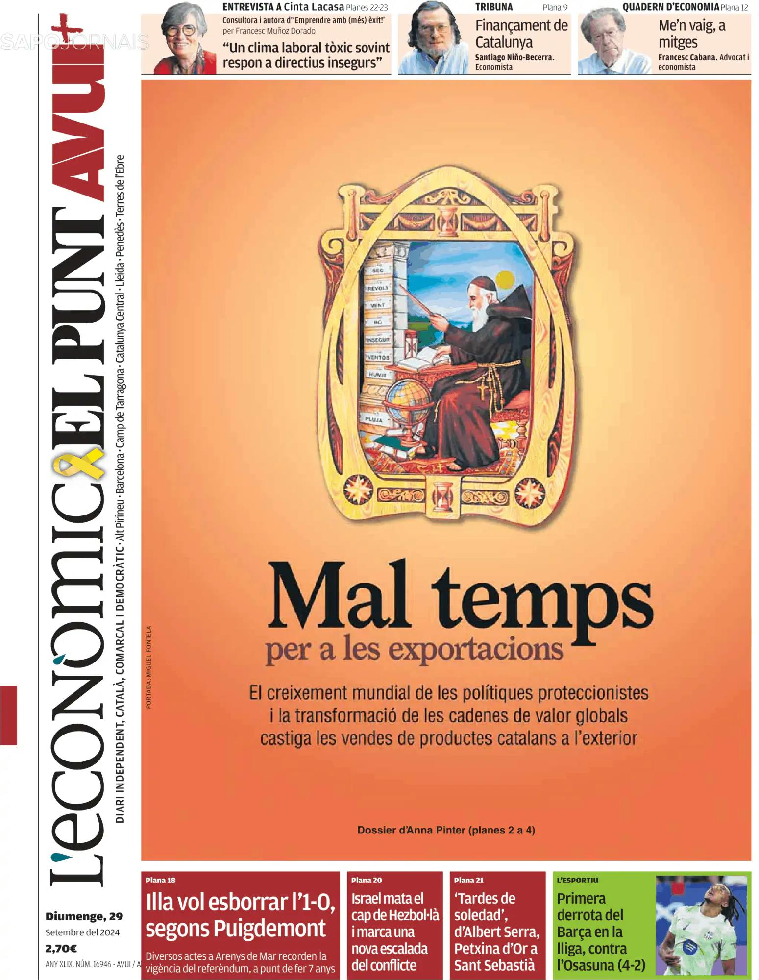 Capa El Punt Avui | Edició Catalunya