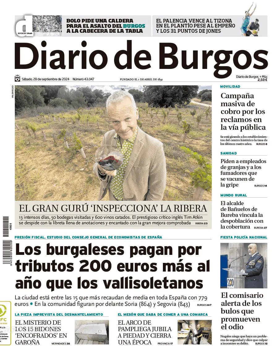 Capa Diario de Burgos