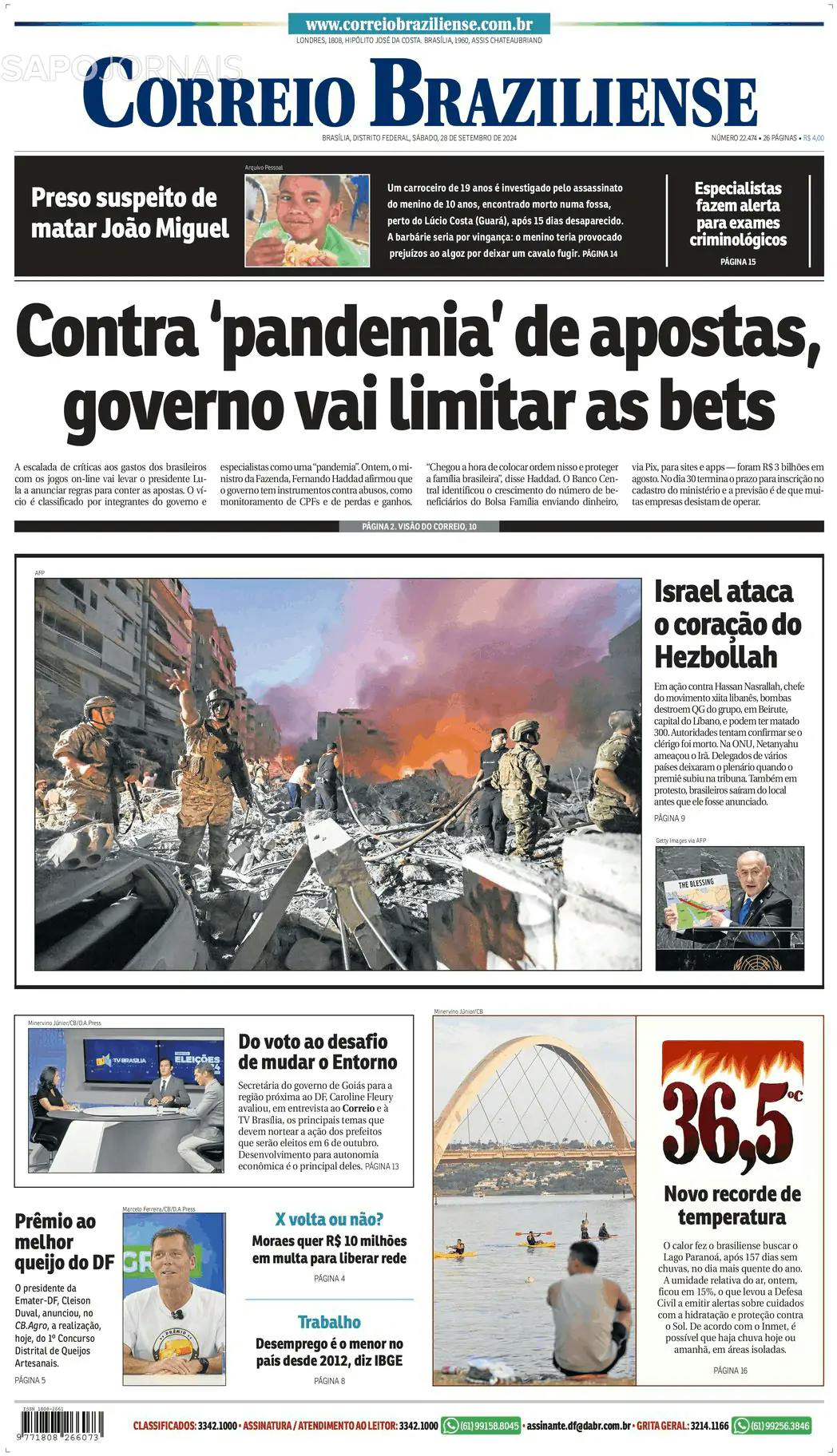 Capa Correio Braziliense