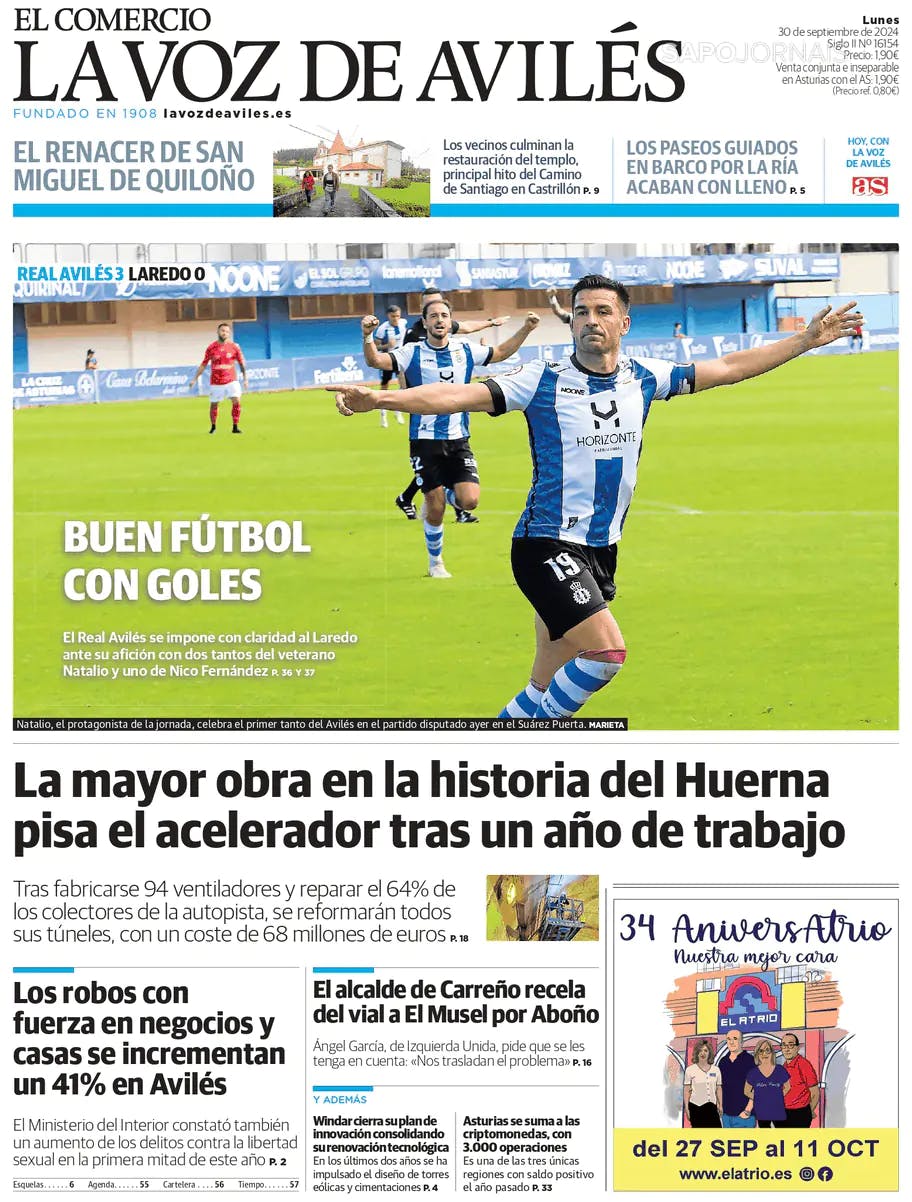 Capa El Comercio La Voz de Avilés