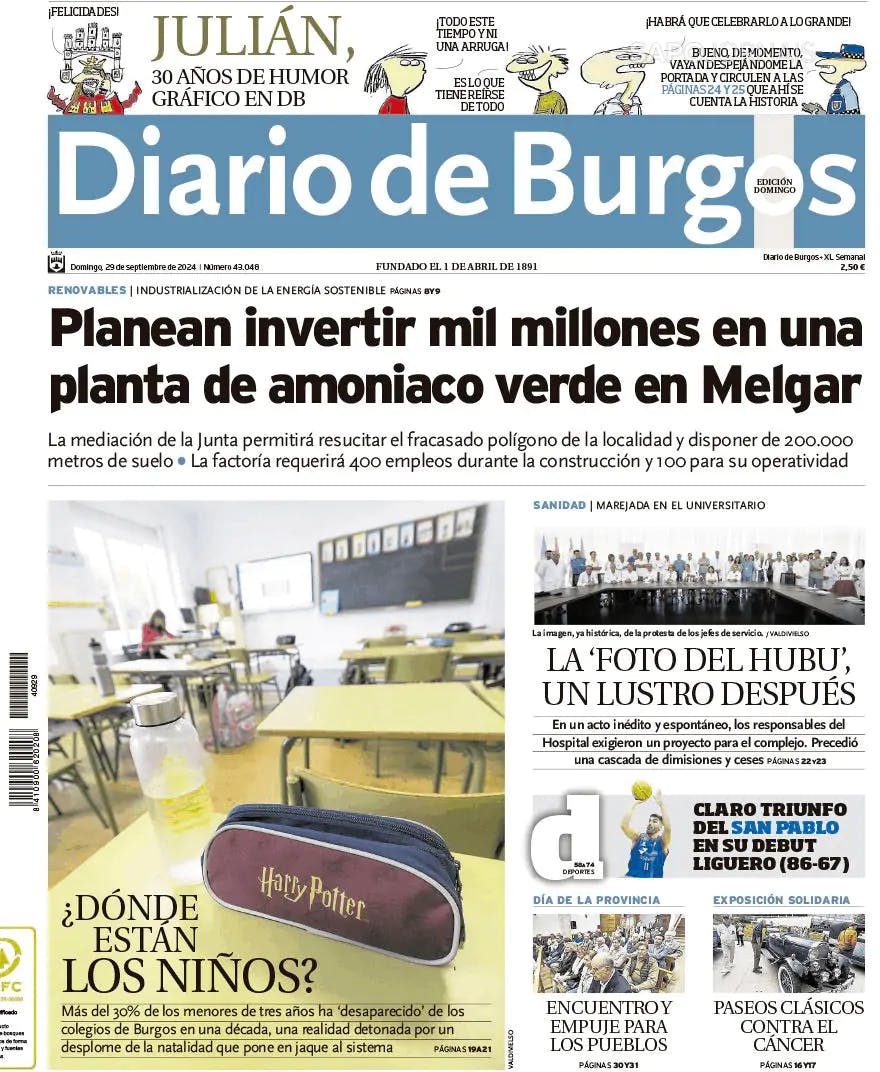 Capa Diario de Burgos