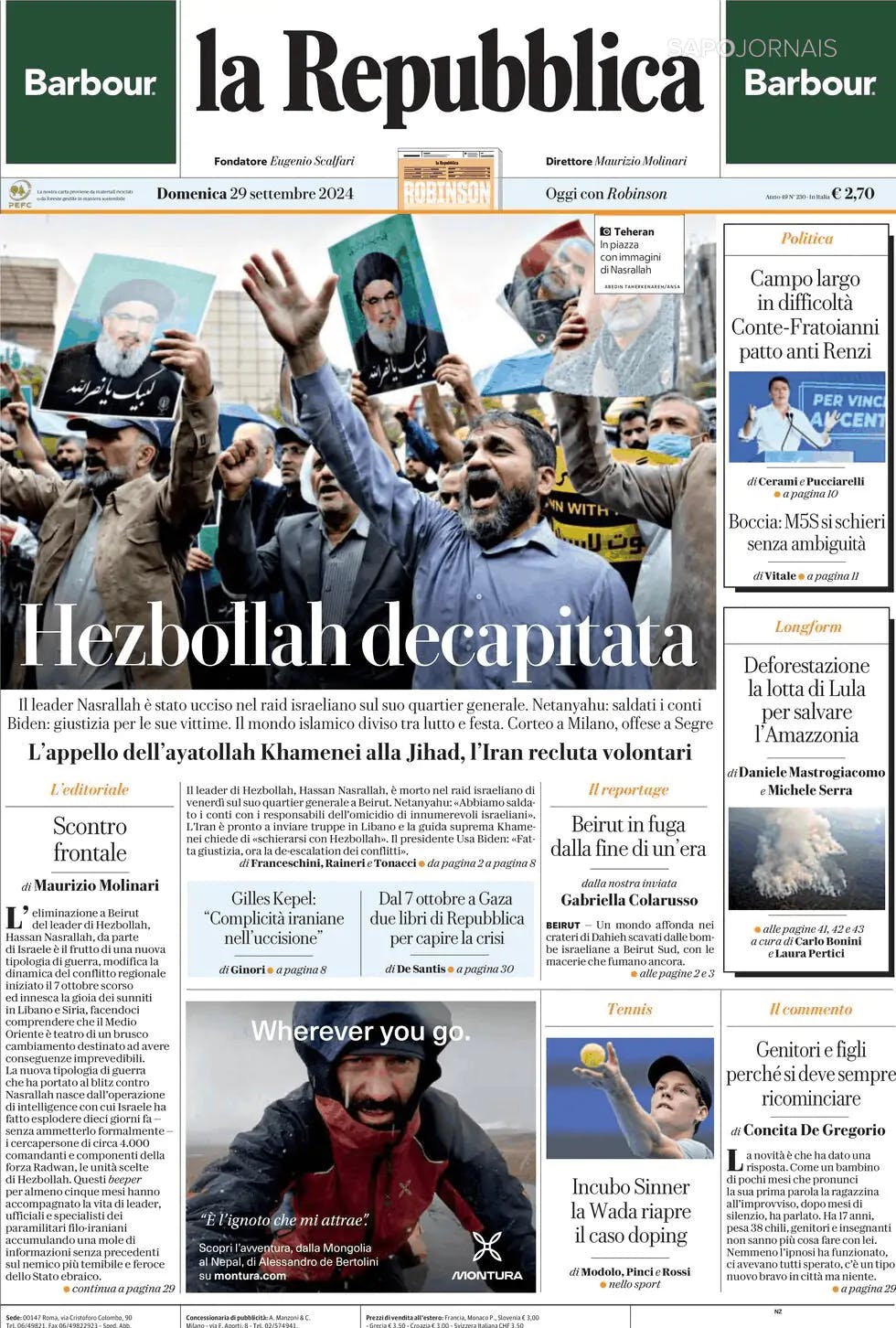 Capa La Repubblica