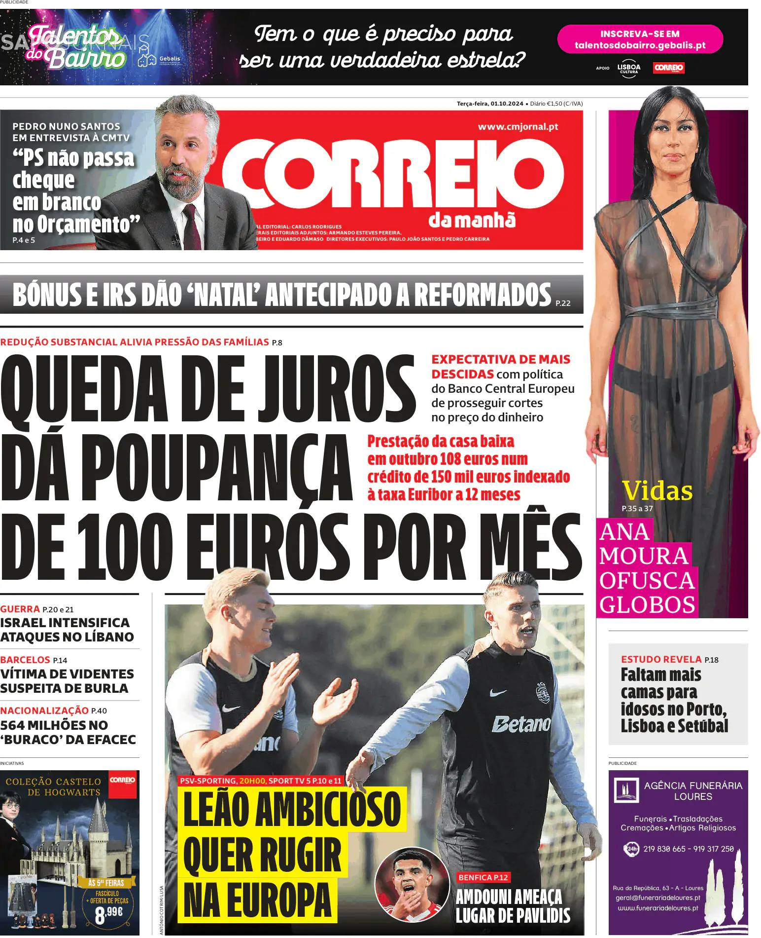 Capa Correio da Manhã