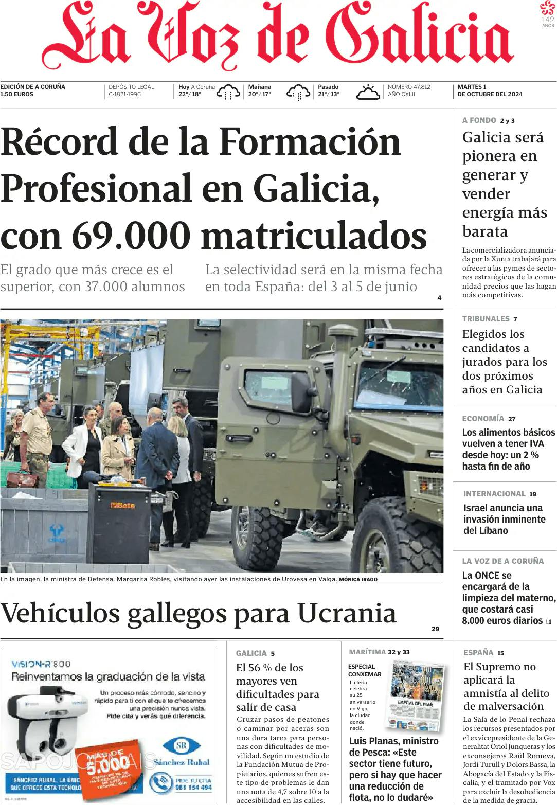 Capa La Voz de Galicia