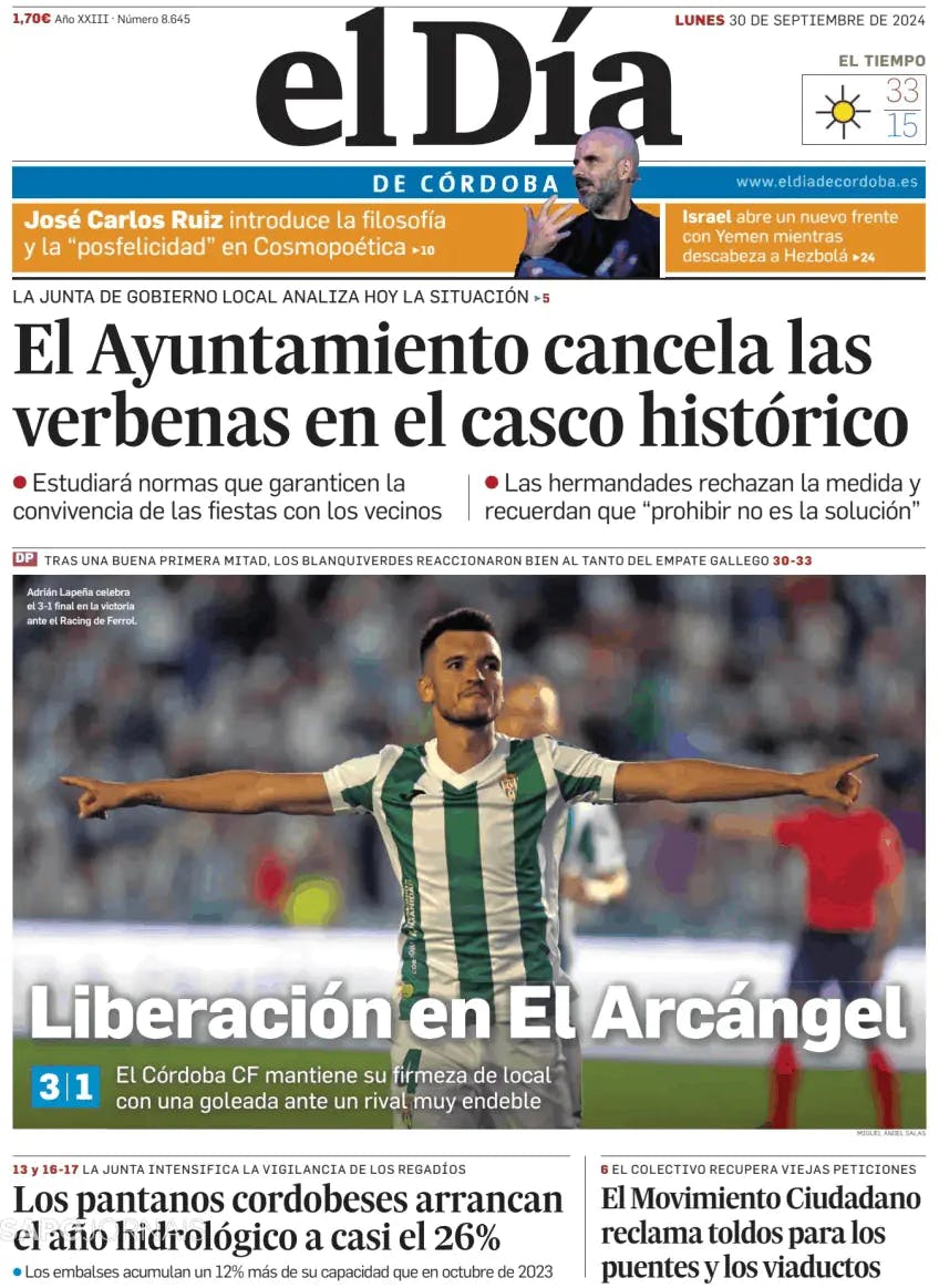 Capa El Día de Córdoba