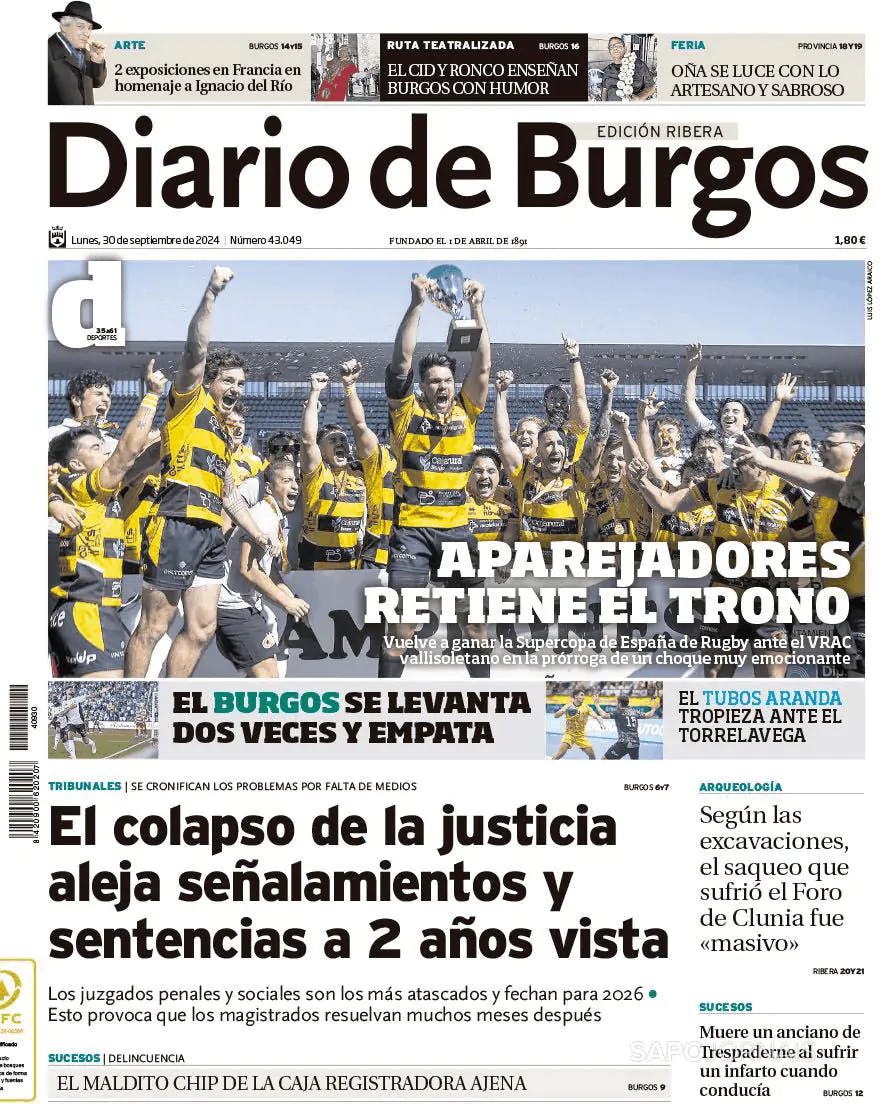 Capa Diario de Burgos