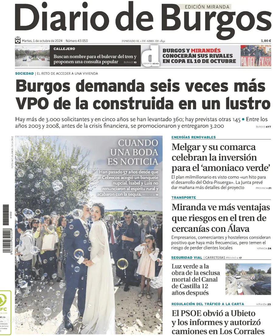 Capa Diario de Burgos